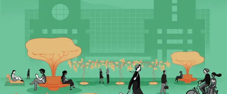 Illustration de : Une place Robert Schuman végétalisée et aménagée