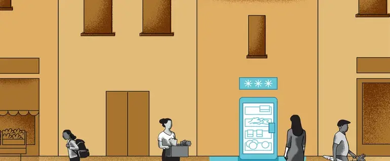 Illustration de : Les frigos solidaires