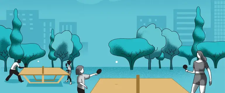 Illustration de : Ping-pong : sport, loisirs et convivialité en ville